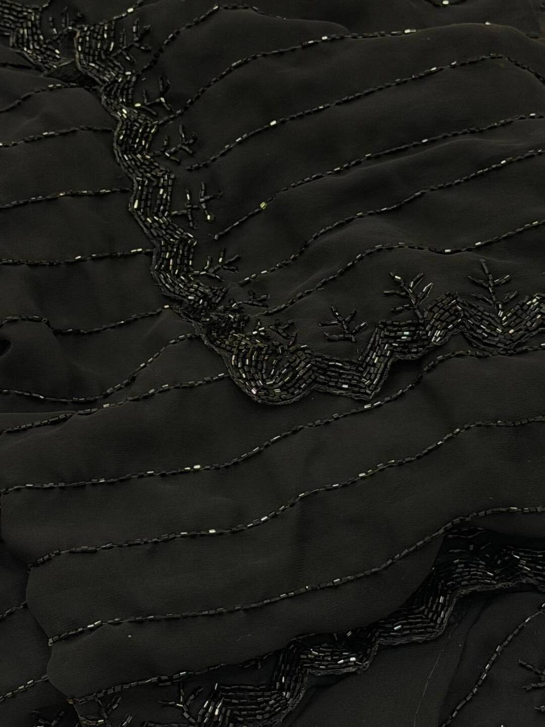 Black Georgette saree