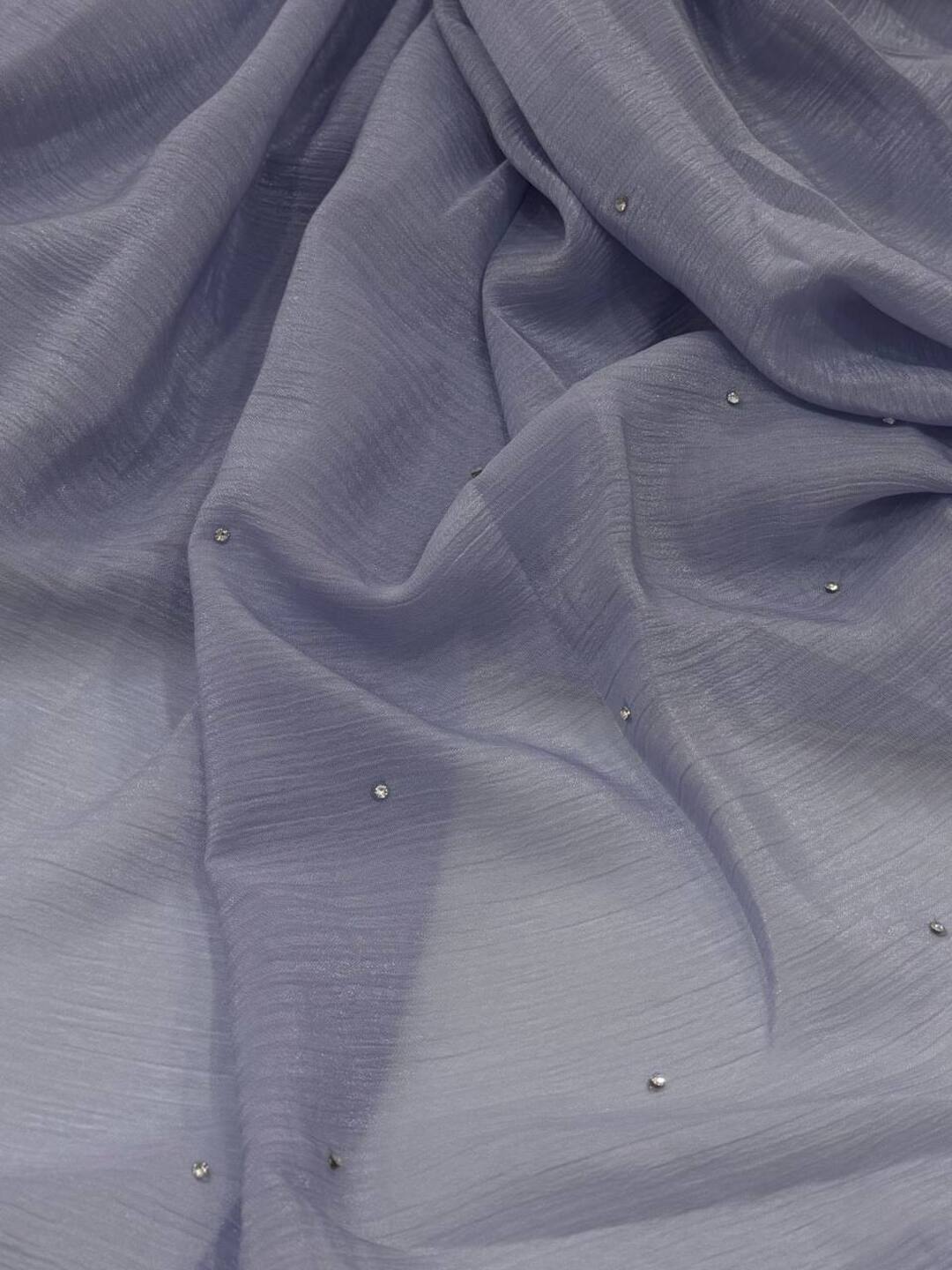 Bluish Purple Georgette saree