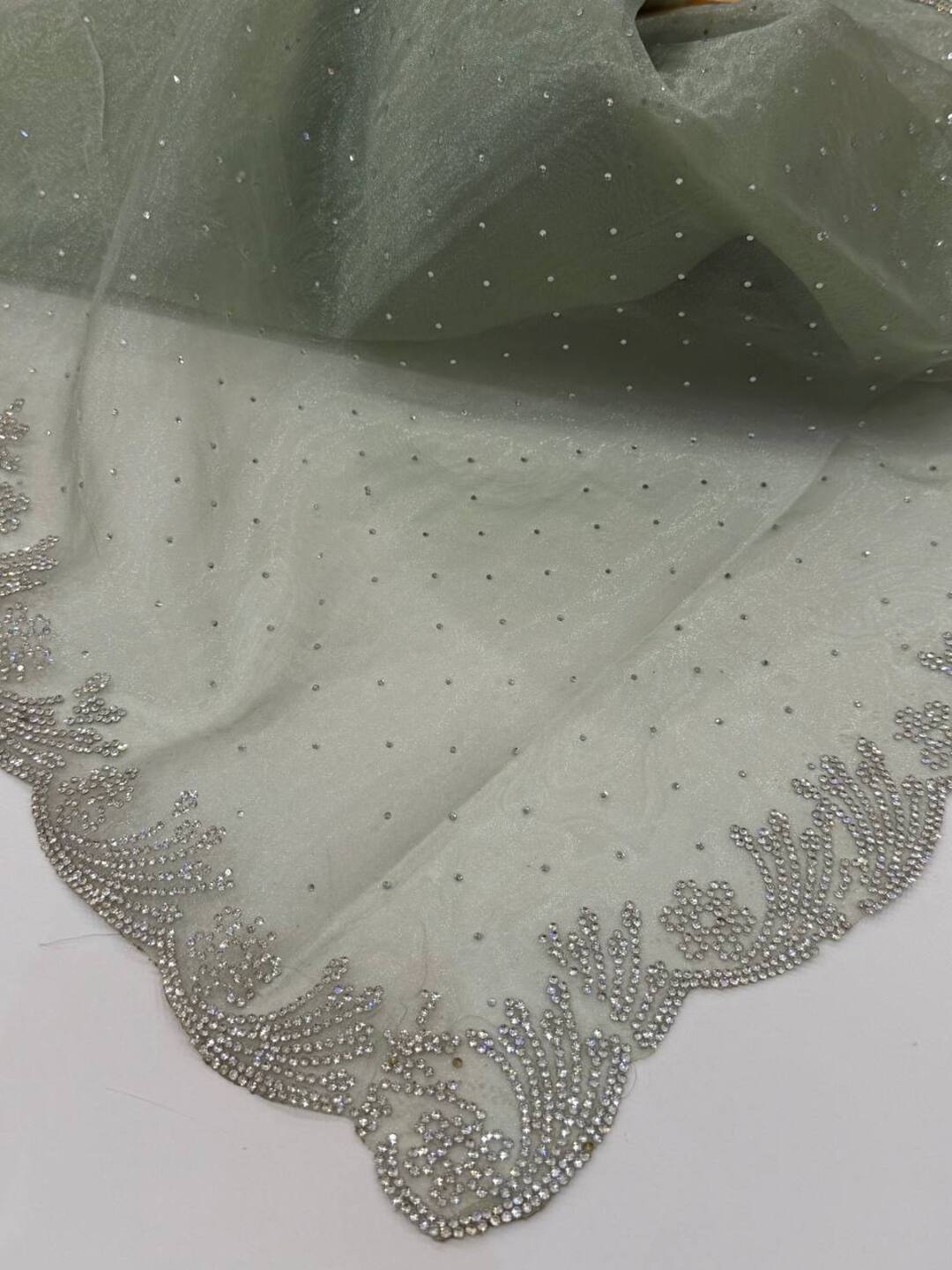 Mint Green Georgette saree