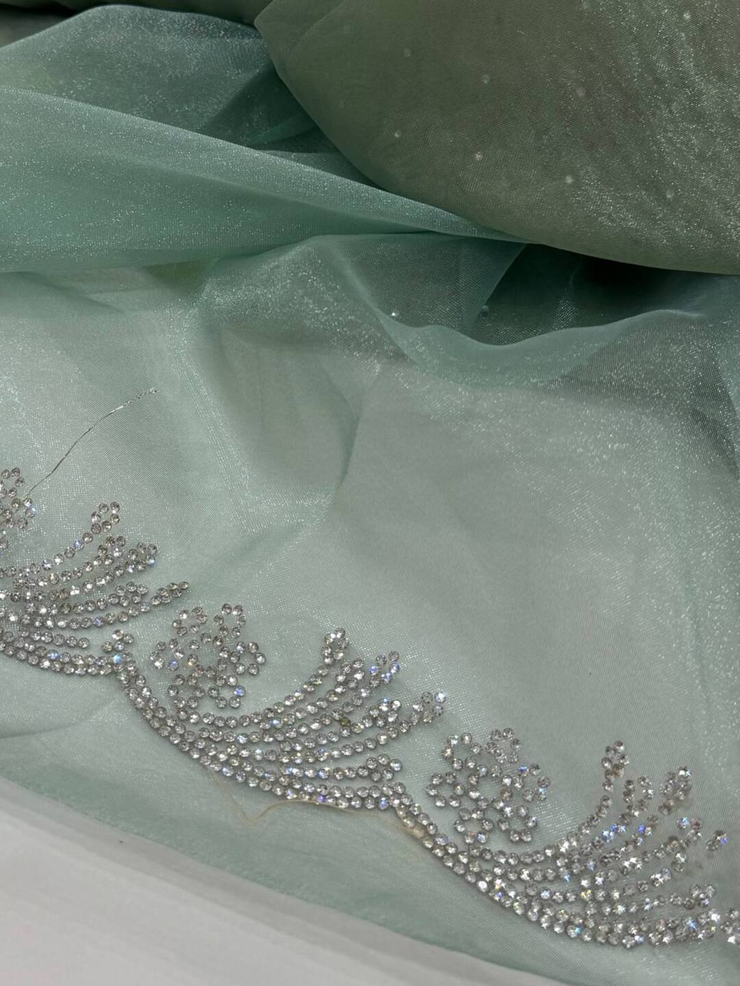 Mint Green Georgette saree