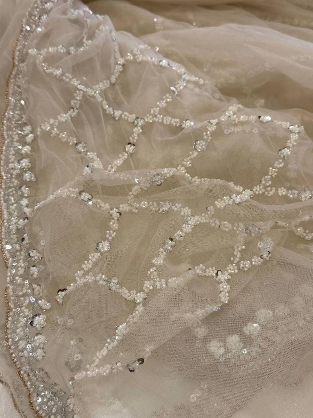 Off White Georgette saree