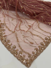 Dusty Pink Georgette saree
