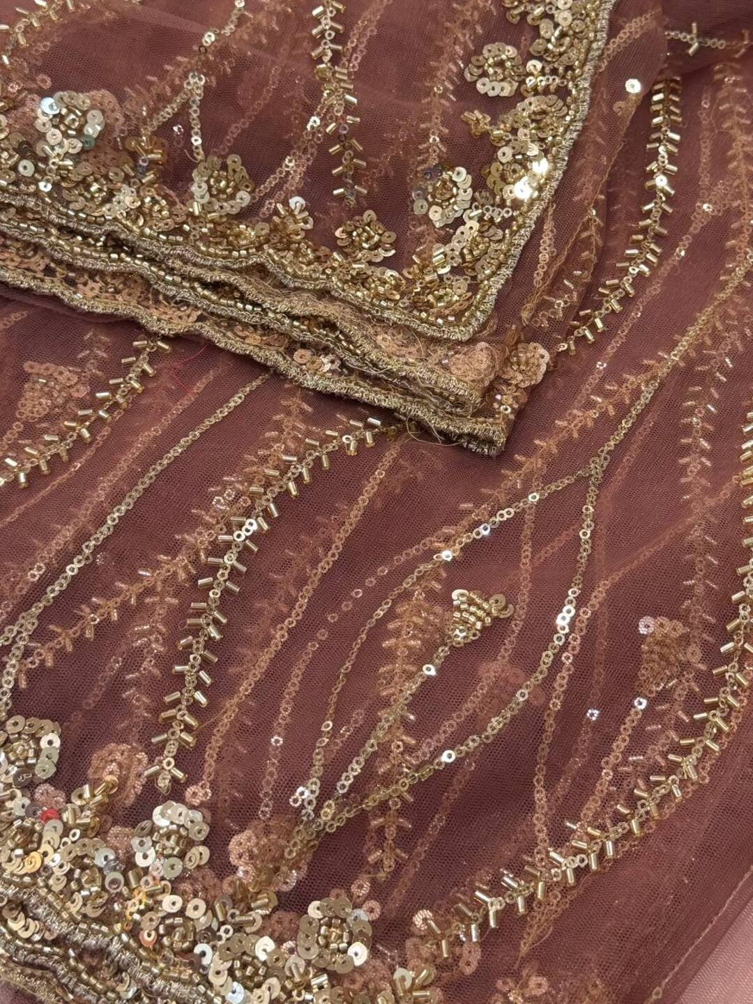 Dusty Pink Georgette saree