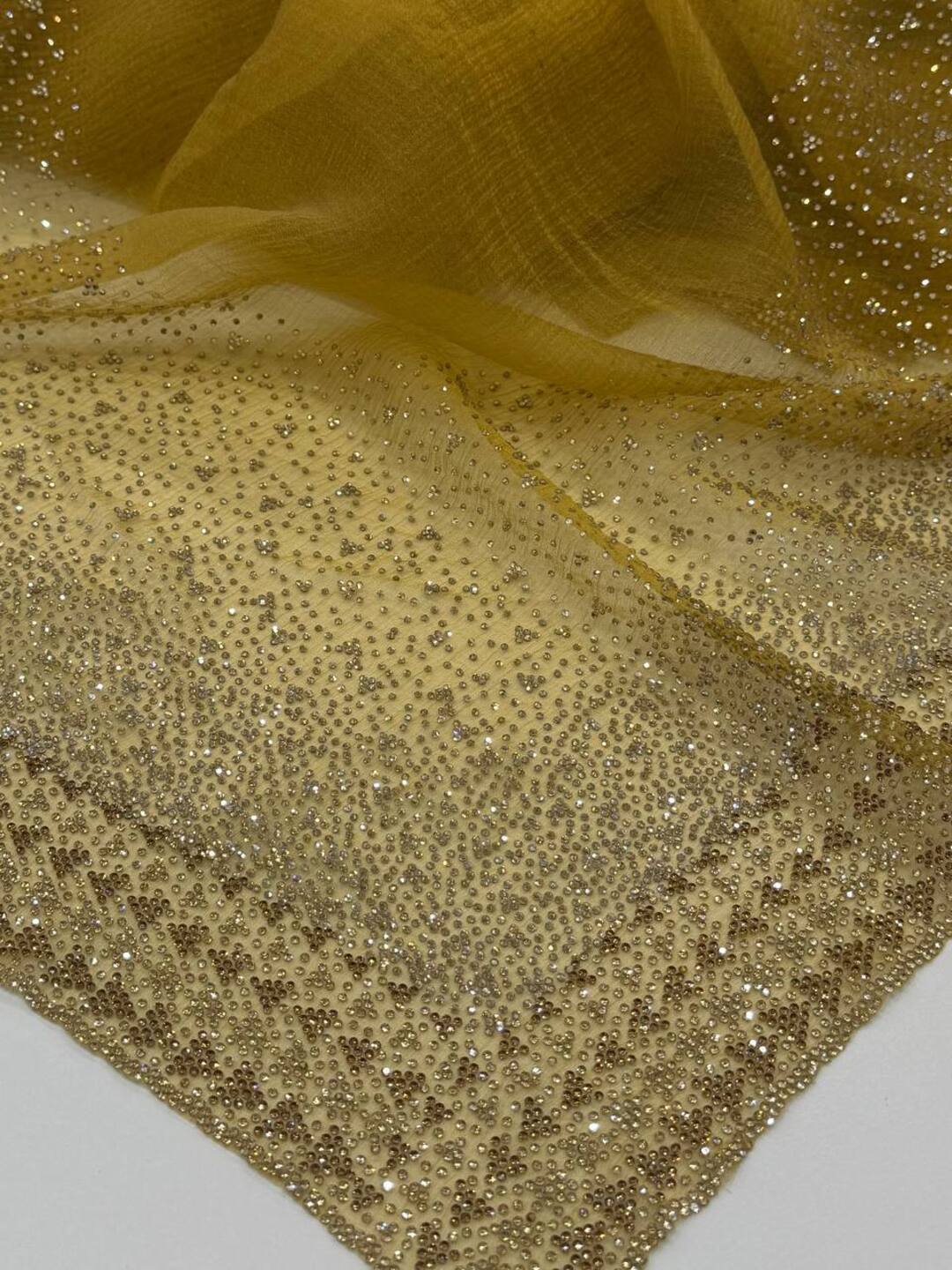 Gold Georgette saree