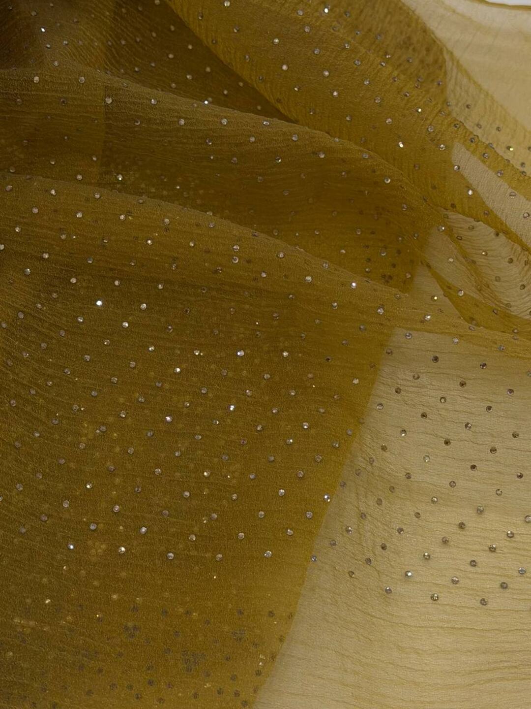 Gold Georgette saree