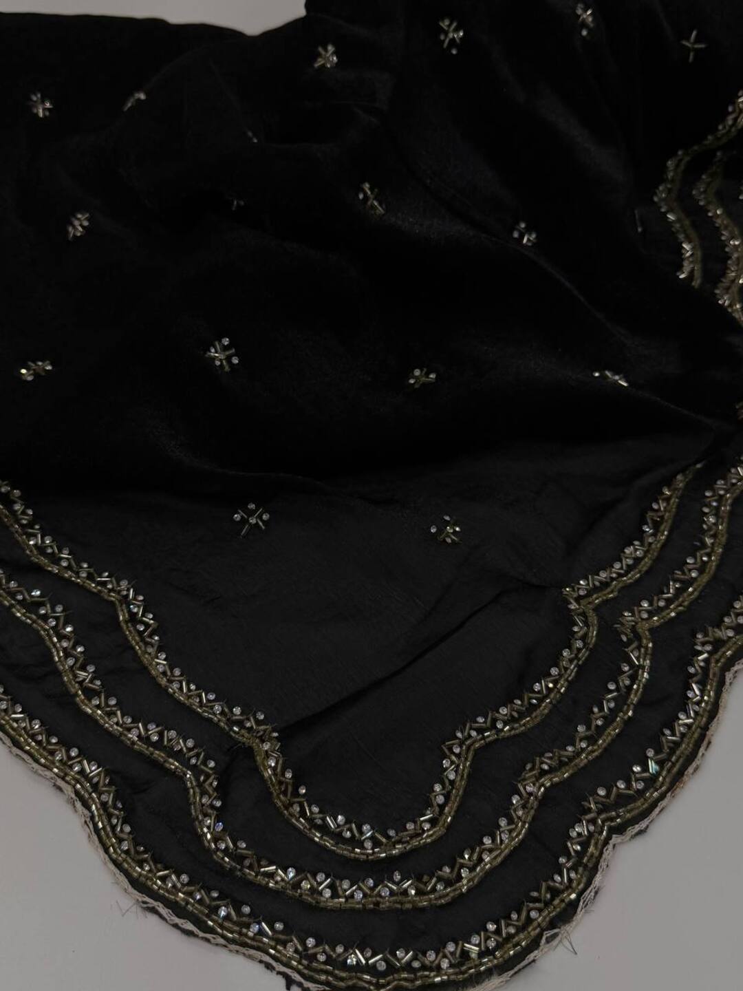 Black Georgette saree