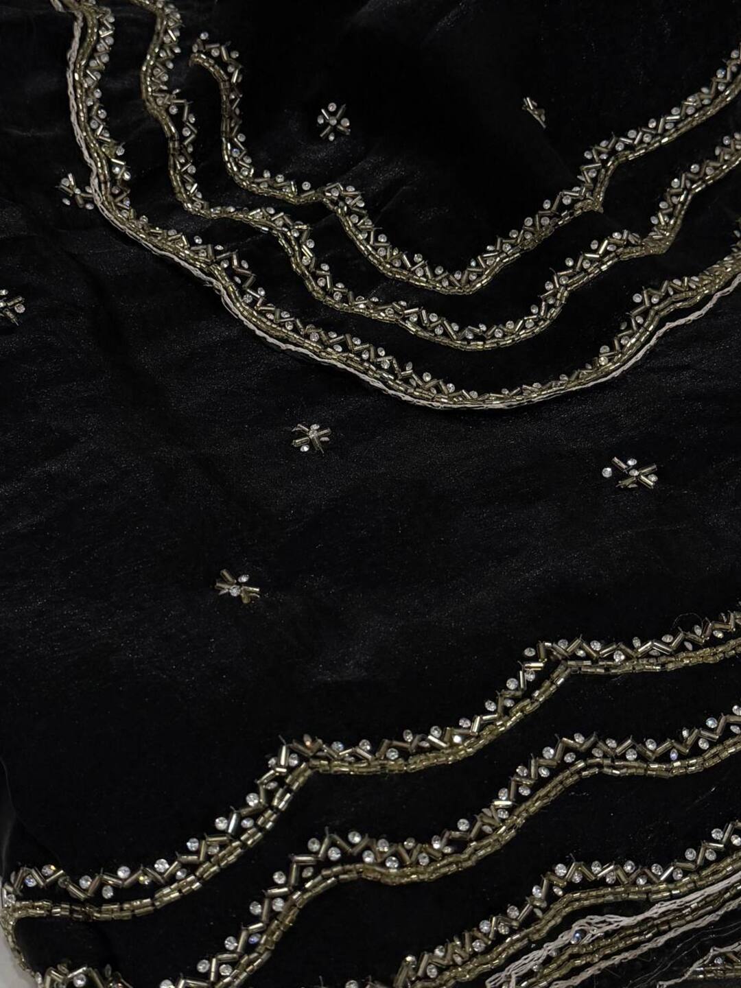 Black Georgette saree