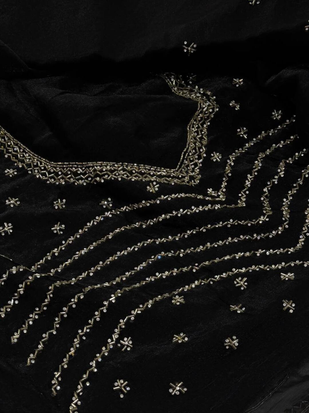 Black Georgette saree