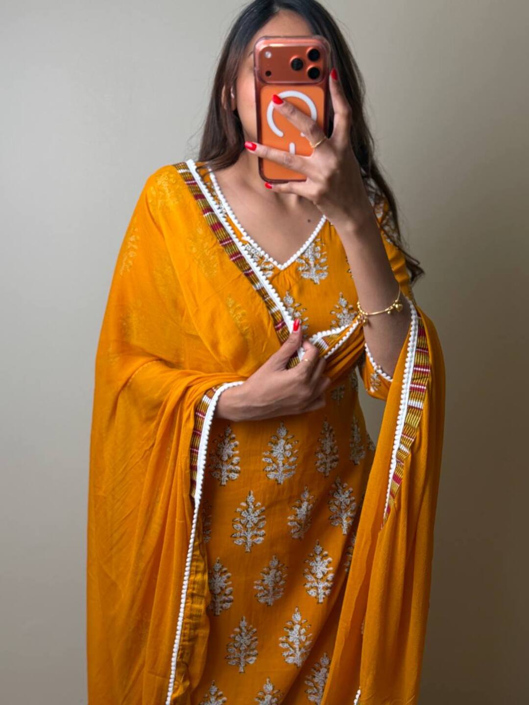 Mustard    Yellow Straight Cut 3pc kurti Suit