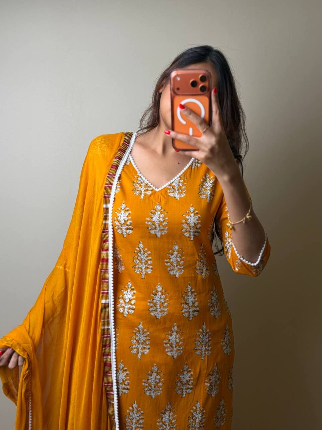 Mustard    Yellow Straight Cut 3pc kurti Suit