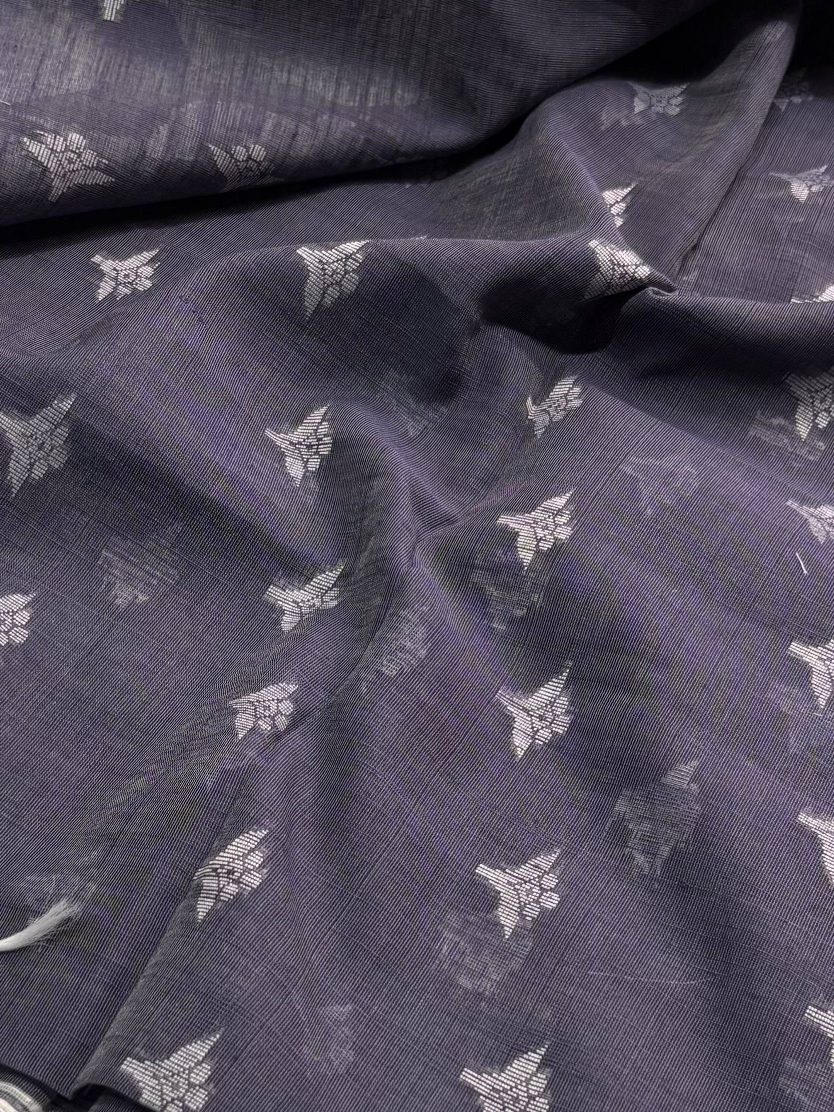 Grey Kadhi Cotton Saree