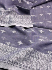 Grey Kadhi Cotton Saree