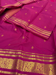 Magenta Pink Semi Kanchi Silk Saree