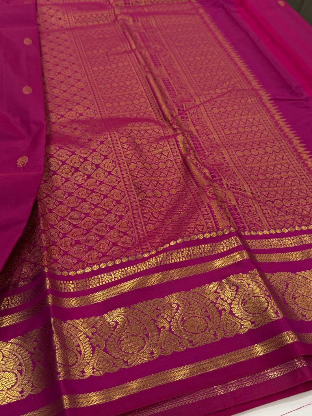 Magenta Pink Semi Kanchi Silk Saree