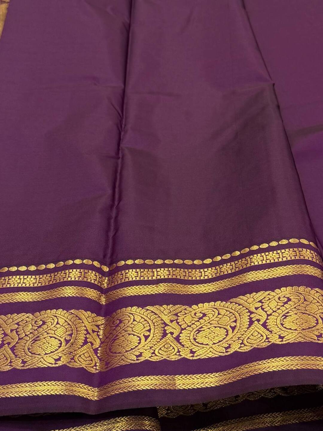 Royal Purple Semi Kanchi Silk Saree