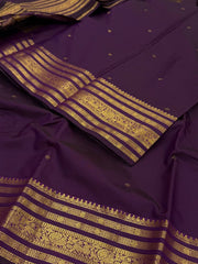 Royal Purple Semi Kanchi Silk Saree