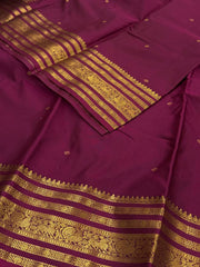 Magenta Purple Semi Kanchi Silk Saree