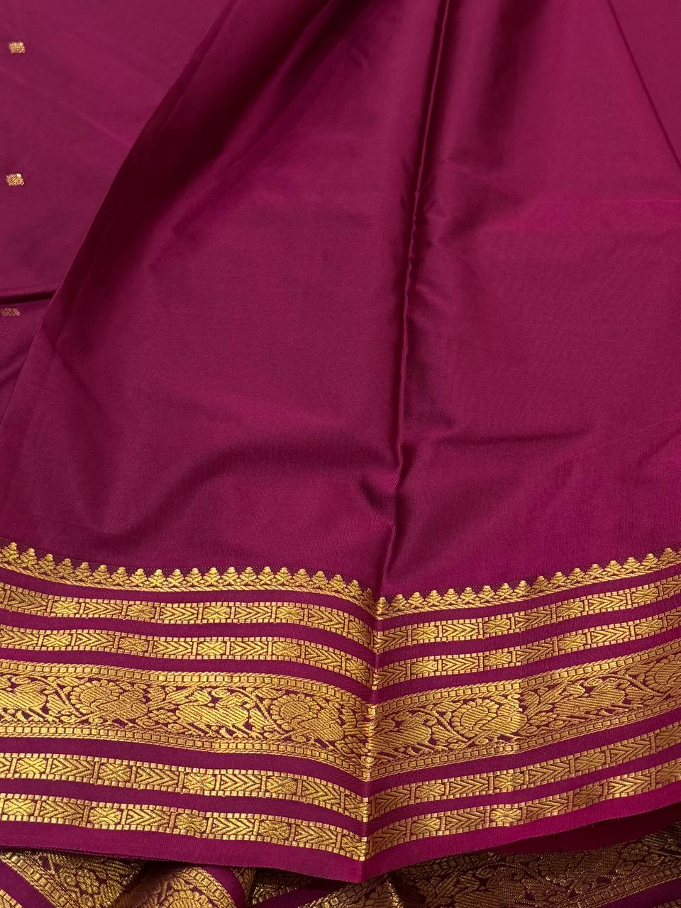Magenta Purple Semi Kanchi Silk Saree