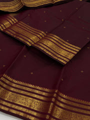 Maroon Semi Kanchi Silk Saree