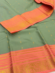 Mint Green Semi Kanchi Silk Saree