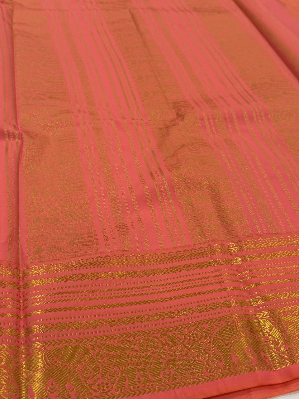 Mint Green Semi Kanchi Silk Saree