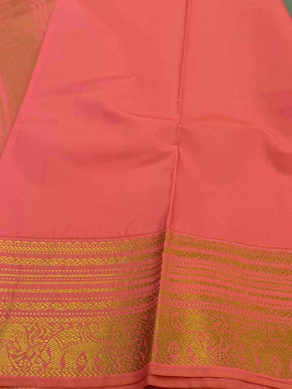 Mint Green Semi Kanchi Silk Saree