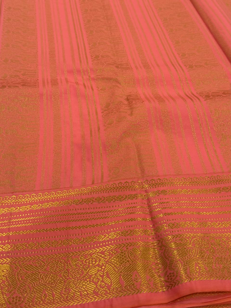 Beige Semi Kanchi Silk Saree