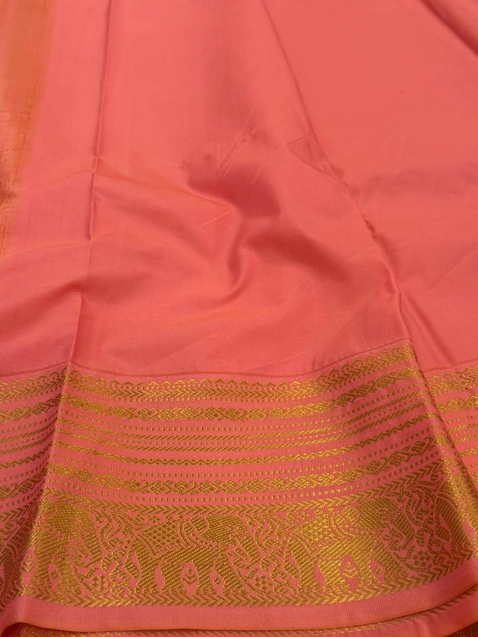 Beige Semi Kanchi Silk Saree