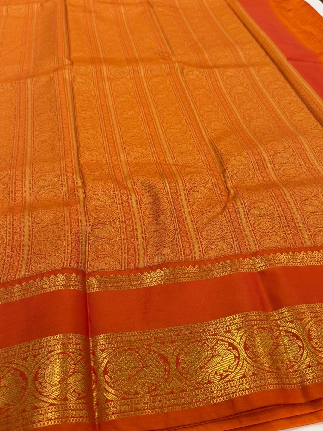 Teal Green Semi Kanchi Silk Saree
