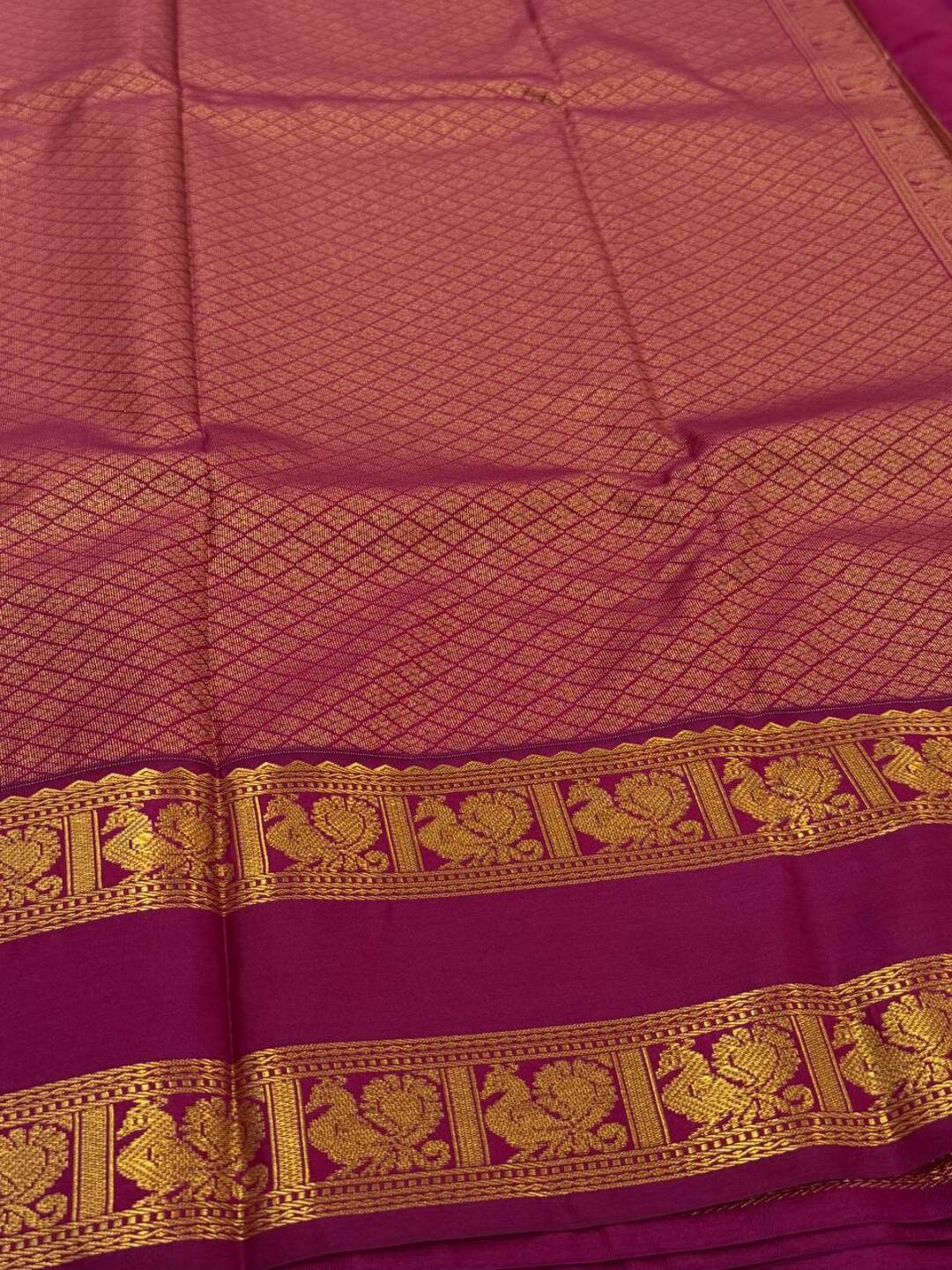 Off White Semi Kanchi Silk Saree