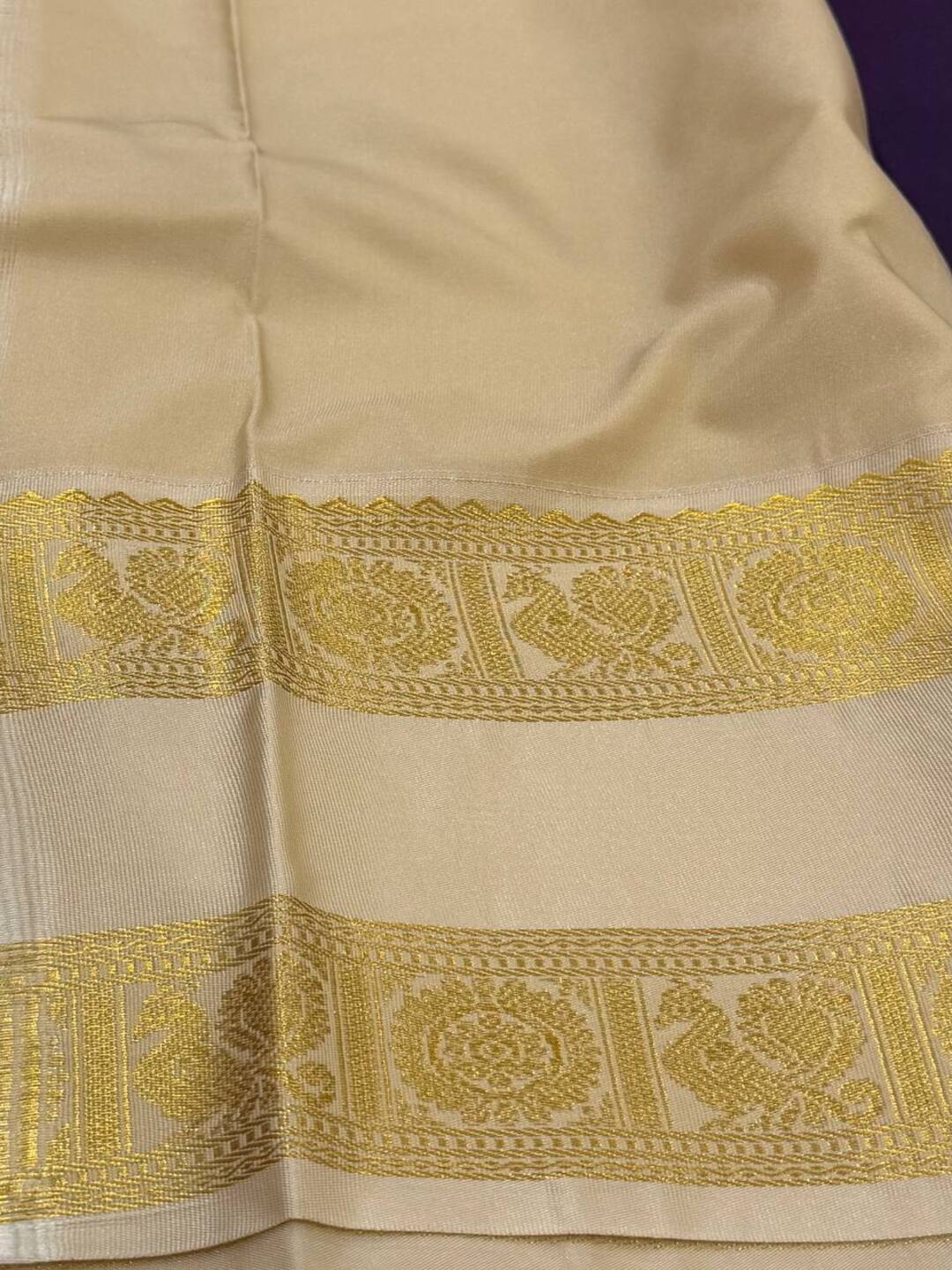 Royal Purple Semi Kanchi Silk Saree