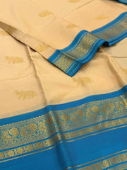 Off White Semi Kanchi Silk Saree