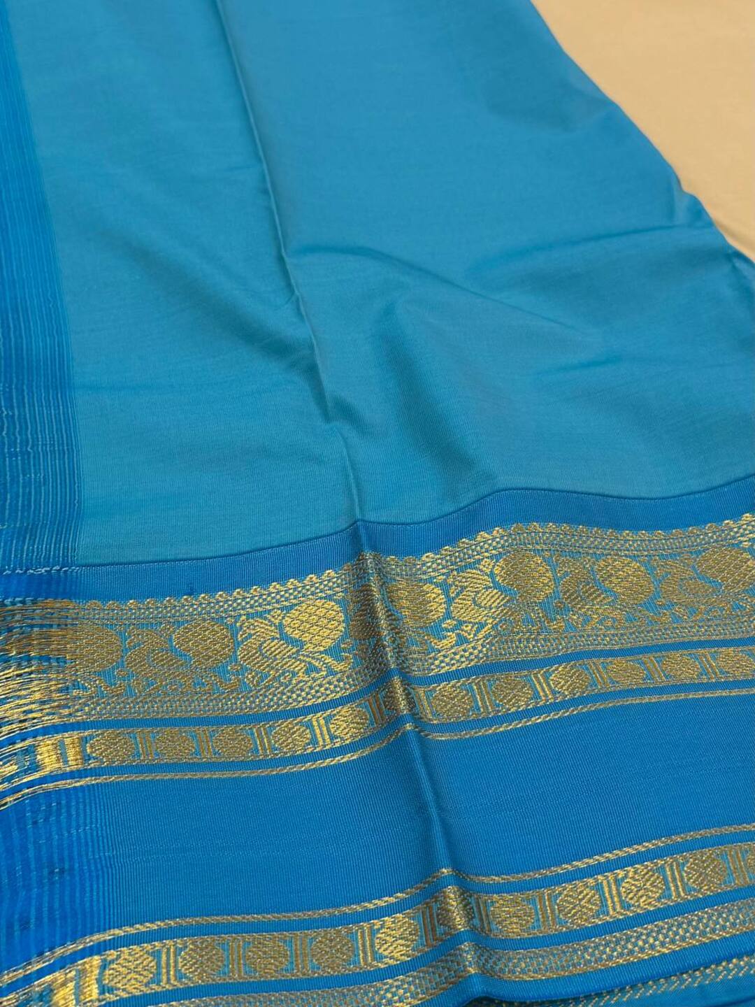 Off White Semi Kanchi Silk Saree