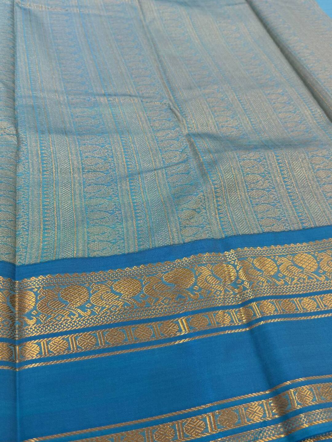 Off White Semi Kanchi Silk Saree