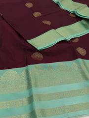 Royal Purple Semi Kanchi Silk Saree