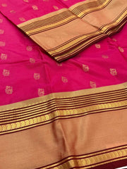 Hot Pink Semi Kanchi Silk Saree