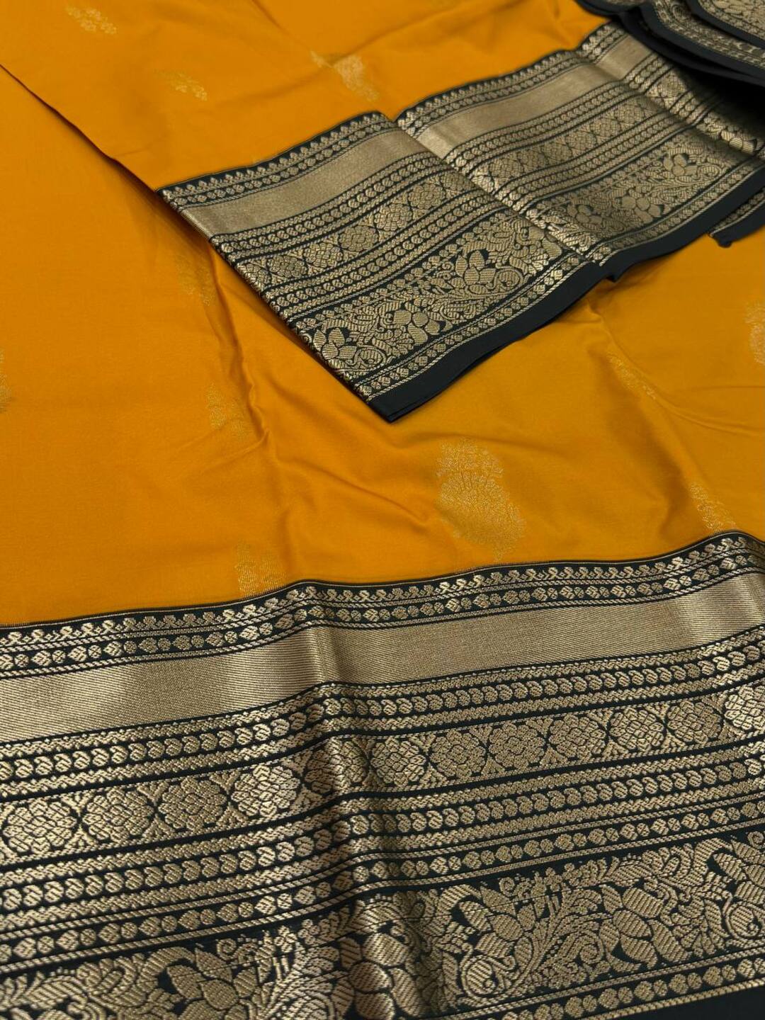 Yellow Semi Kanchi Silk Saree