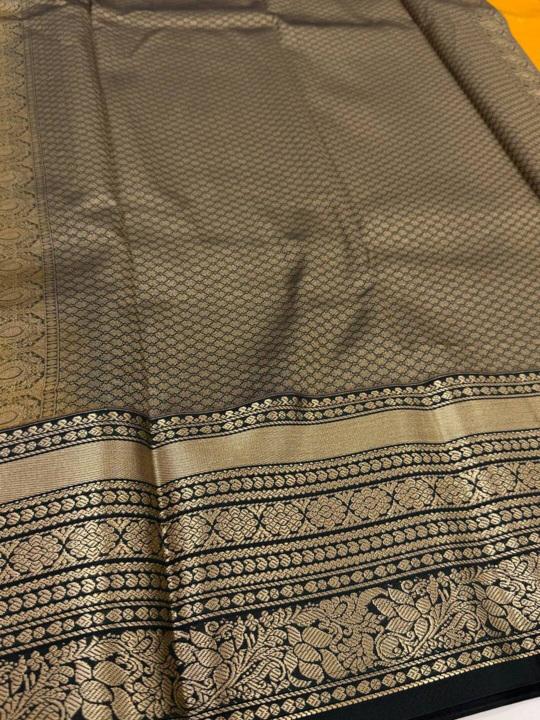 Yellow Semi Kanchi Silk Saree