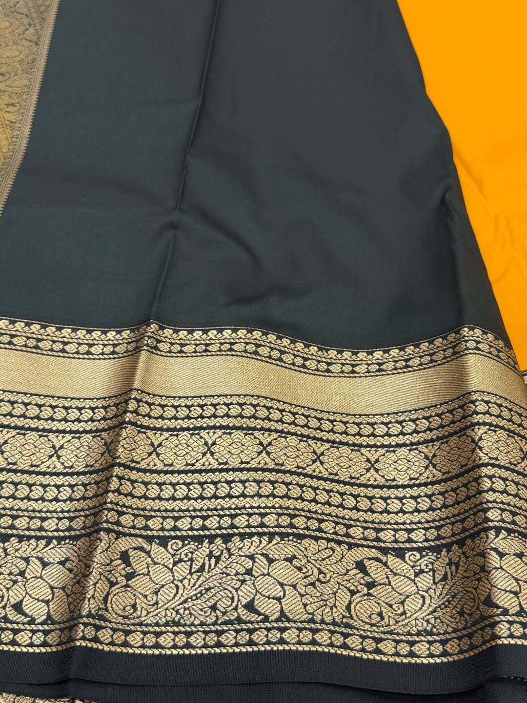 Yellow Semi Kanchi Silk Saree
