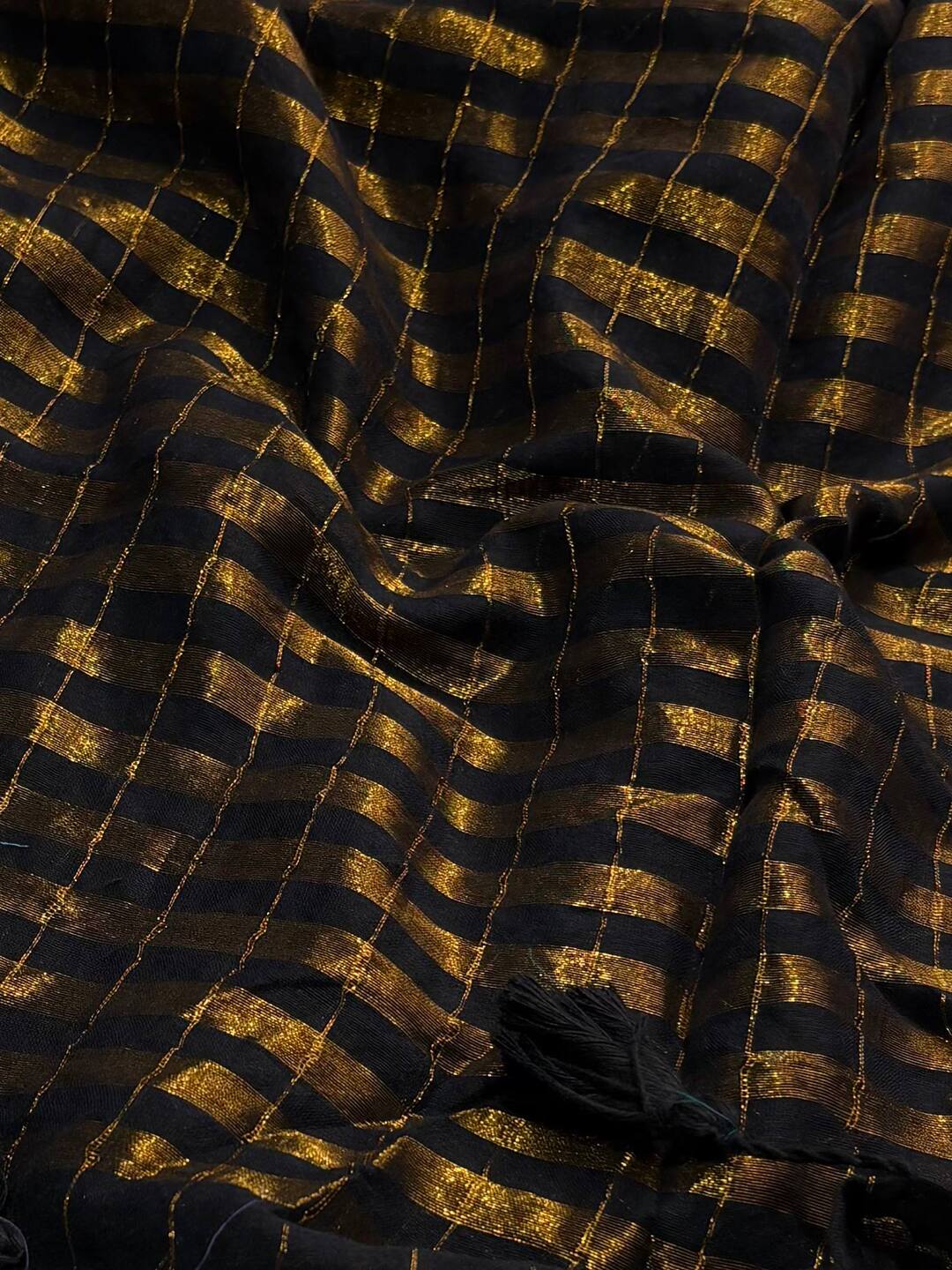 Black Kadhi Cotton Saree