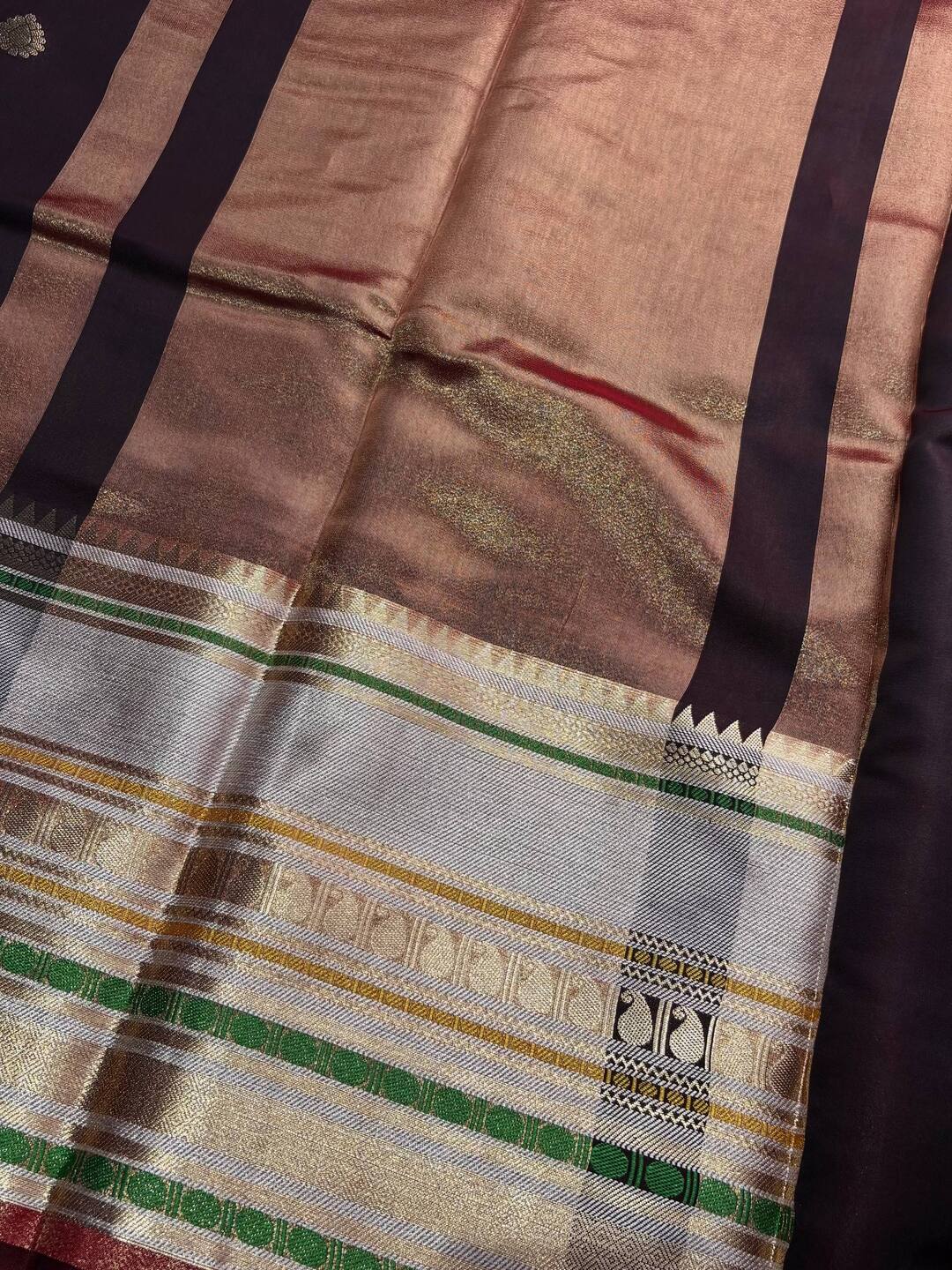 Deep Maroon Banaras Cotton Silk Saree