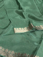 Seafoam Green Chiffon Saree