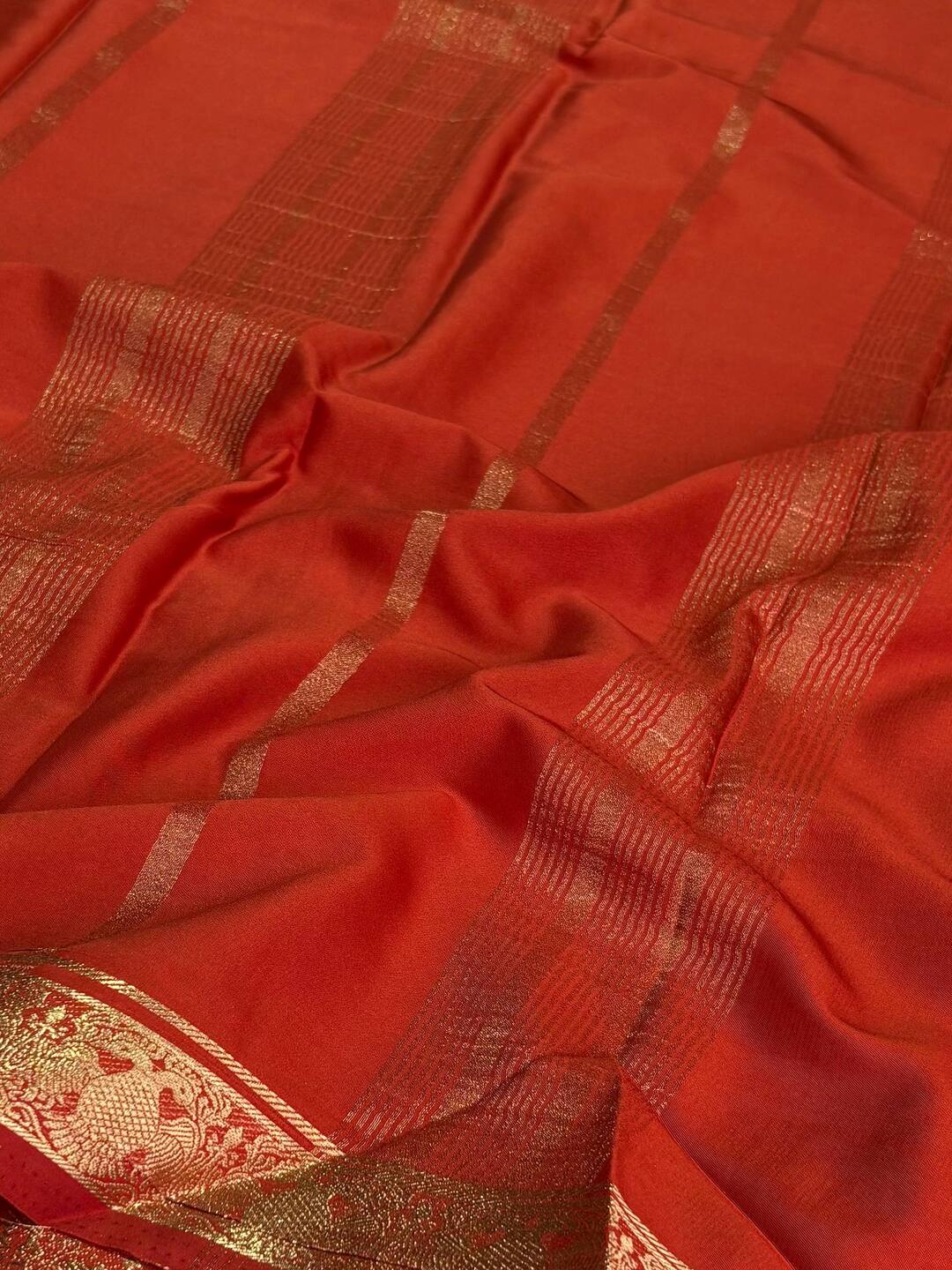 Pastel Yellow Semi Mysore Saree