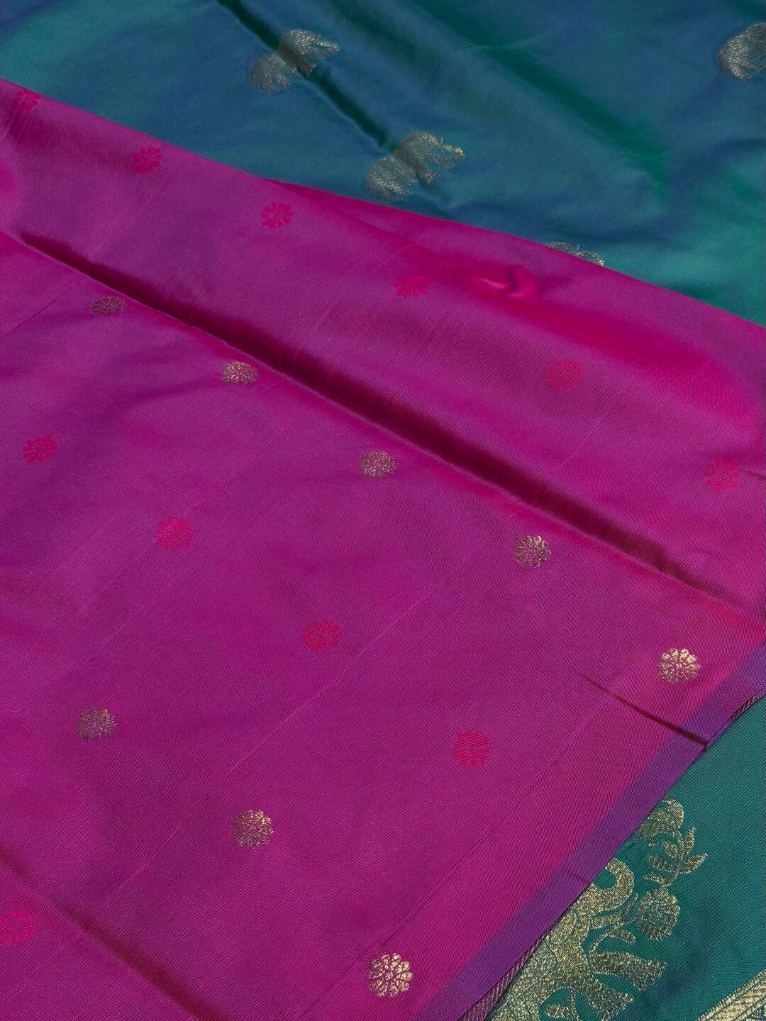 Peacock Cotton Silk Saree