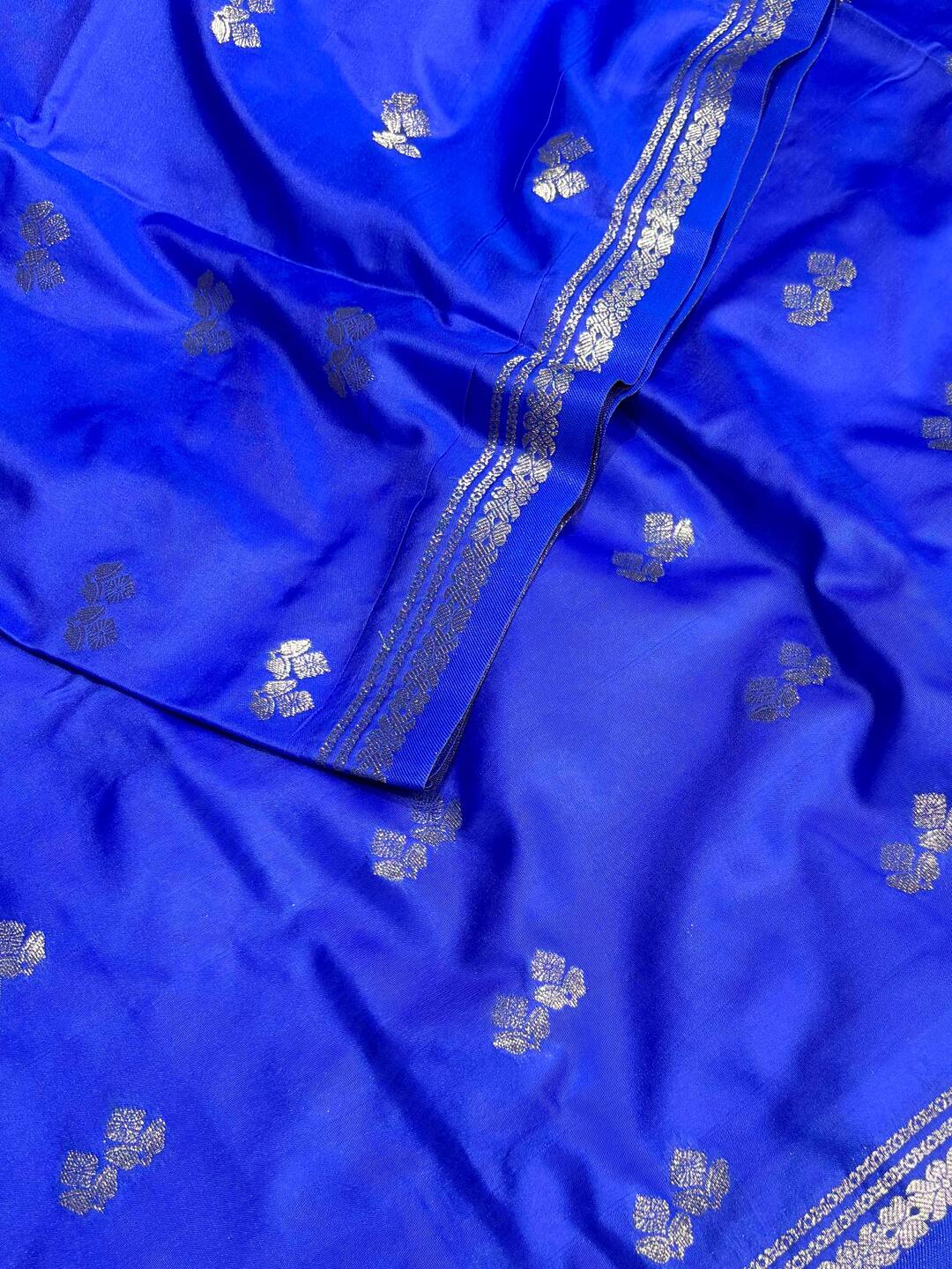 Royal Blue Cotton Silk Saree