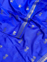 Royal Blue Cotton Silk Saree