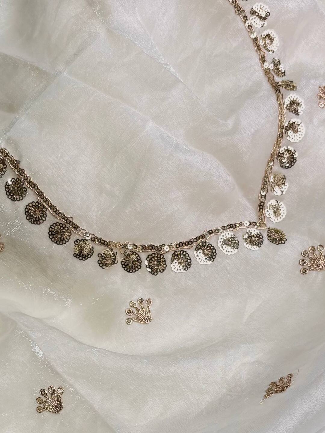 Off White Georgette Saree