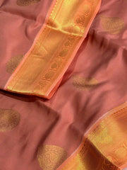 Mauve Pink Cotton Silk Saree