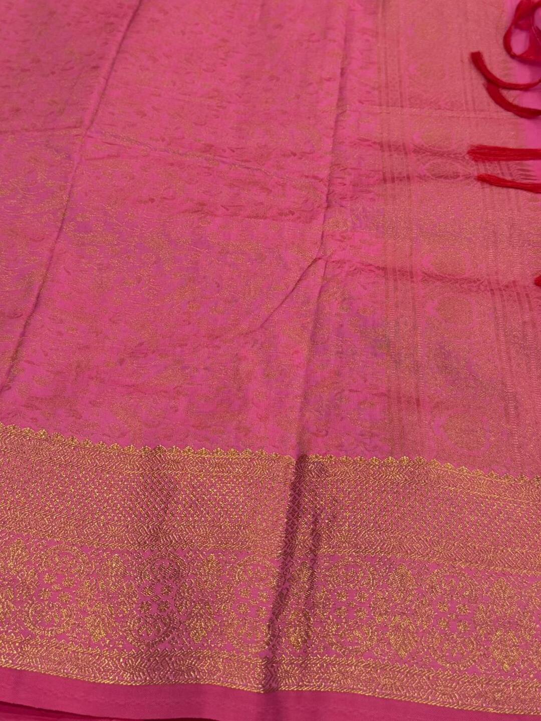 Baby Pink Cotton Silk Saree