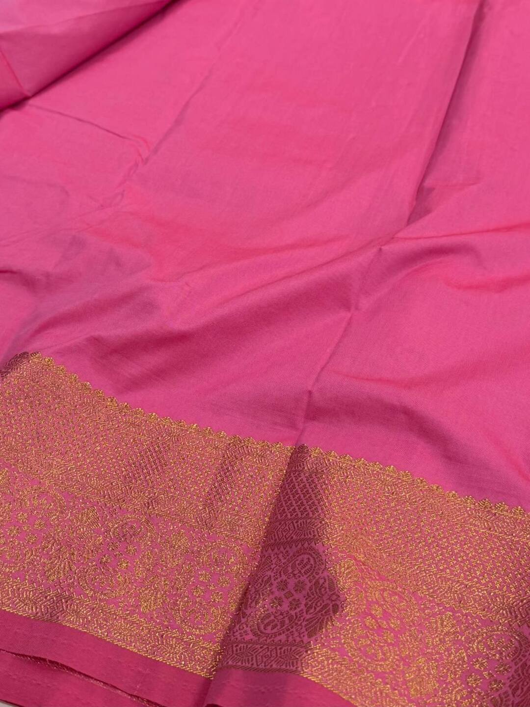 Baby Pink Cotton Silk Saree